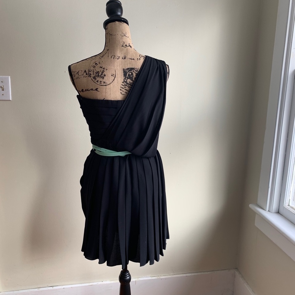 Rachel Roy one shoulder pleated black dress - Picture 15 of 15